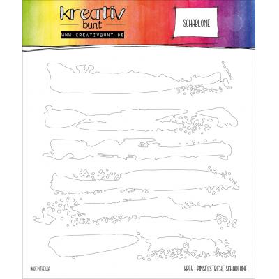 kreativbunt Stencil - Pinselstriche